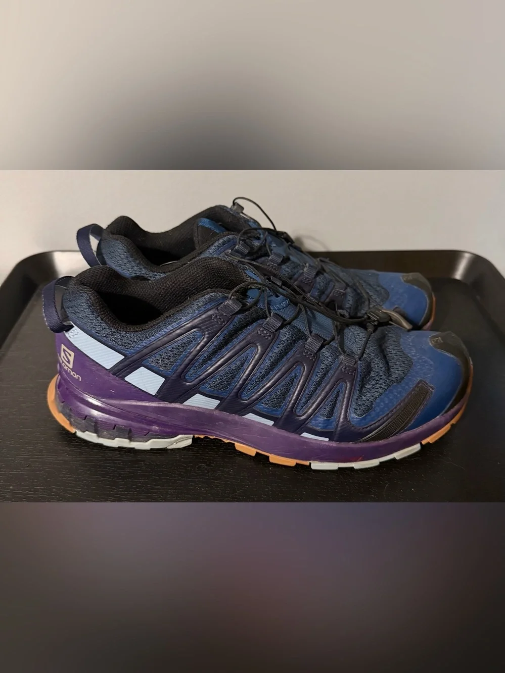 Salomon Navy Blue Purple Trail Running Shoes